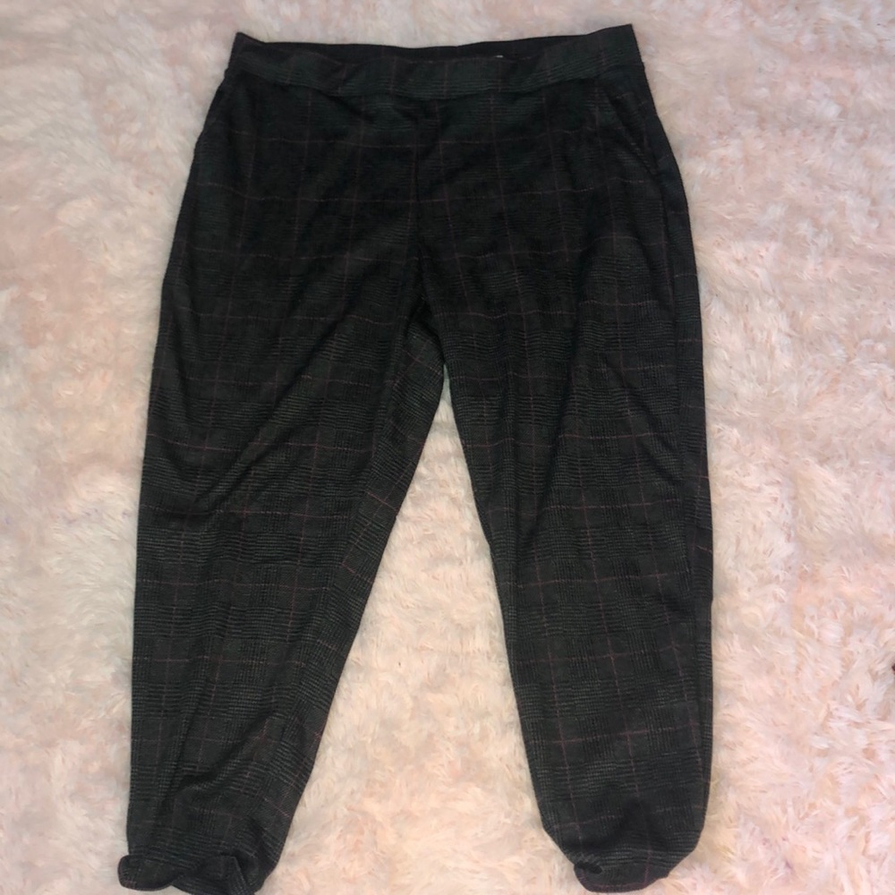 Terra Sky comfortable plaid work pants